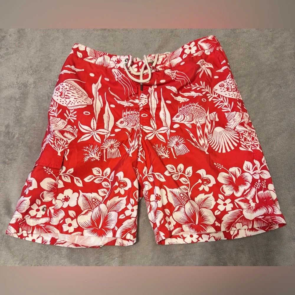 Polo Ralph Lauren mens Hoffman Palm Island Swim Trunks Size L -Limited Edition
